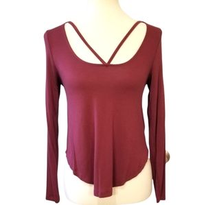 Charlotte Russe Long Sleeve Crop Top